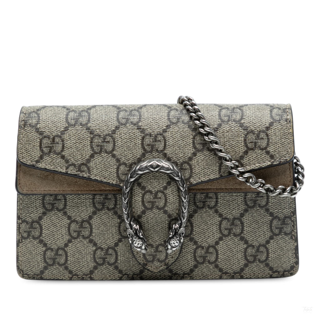 Second hand Gucci Dionysus Mini Canvas Flap Crossbody GG Supreme - Tabita Bags