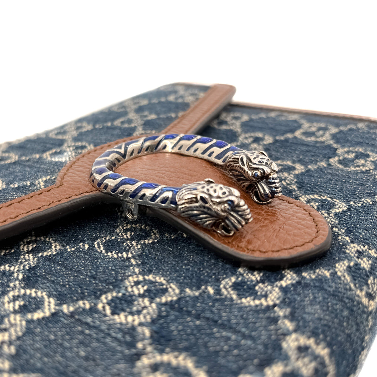 Second hand Gucci Dionysus Mini Denim 2 - Ways Wallet on Chain Handbag GG Supreme - Tabita Bags