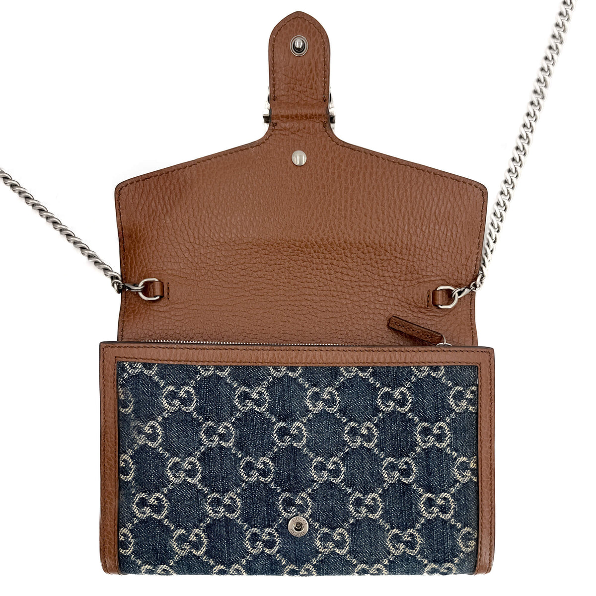 Second hand Gucci Dionysus Mini Denim 2 - Ways Wallet on Chain Handbag GG Supreme - Tabita Bags