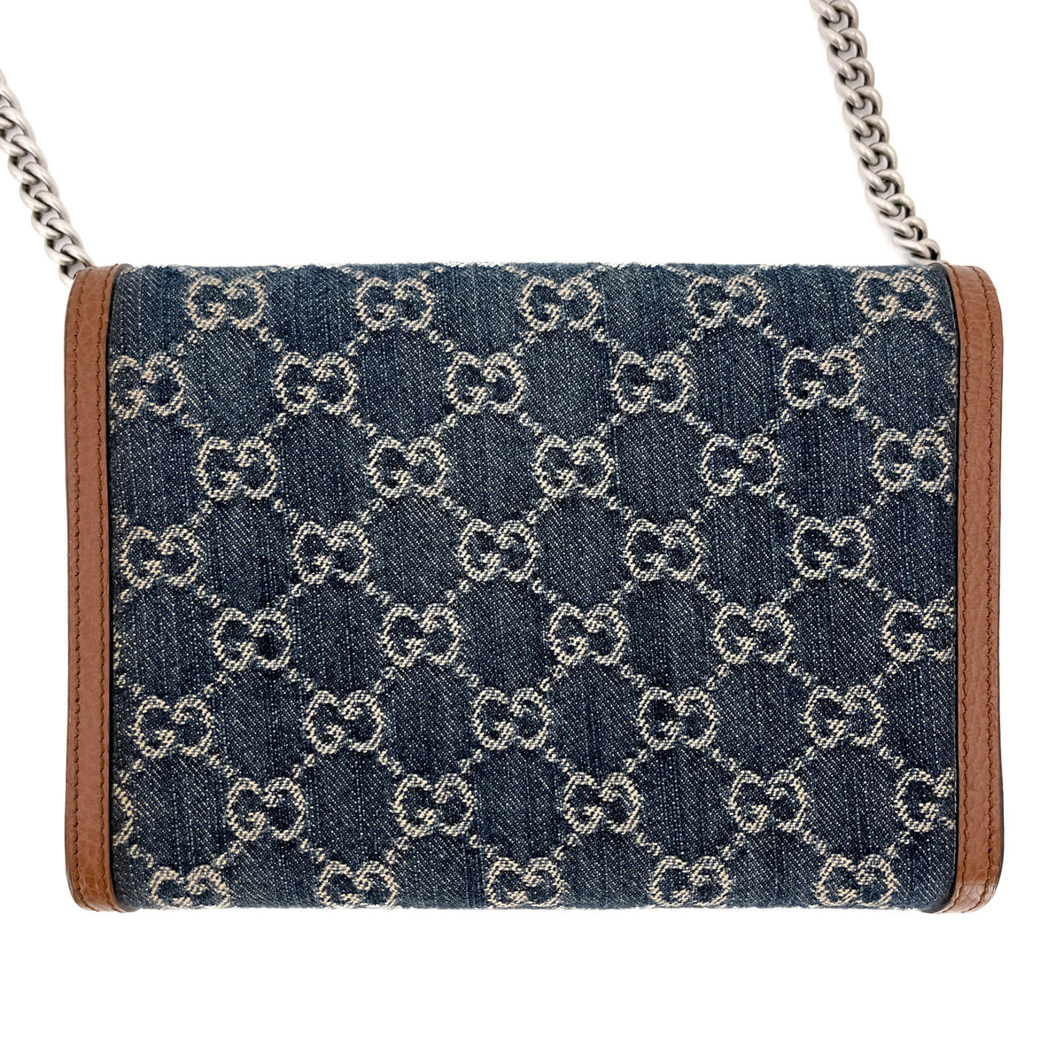 Second hand Gucci Dionysus Mini Denim 2 - Ways Wallet on Chain Handbag GG Supreme - Tabita Bags