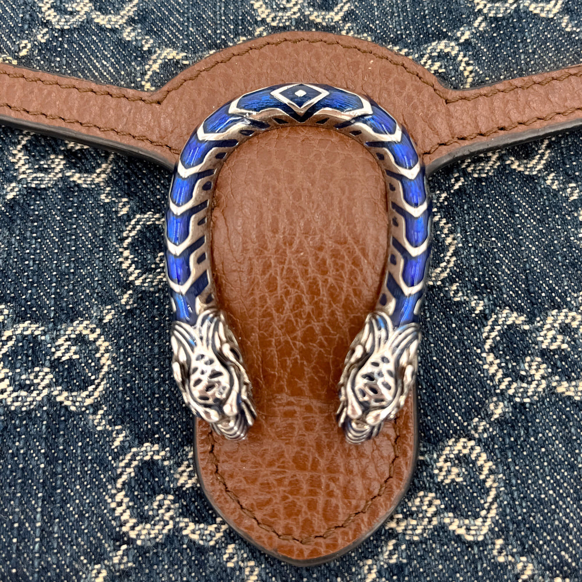 Second hand Gucci Dionysus Mini Denim 2 - Ways Wallet on Chain Handbag GG Supreme - Tabita Bags