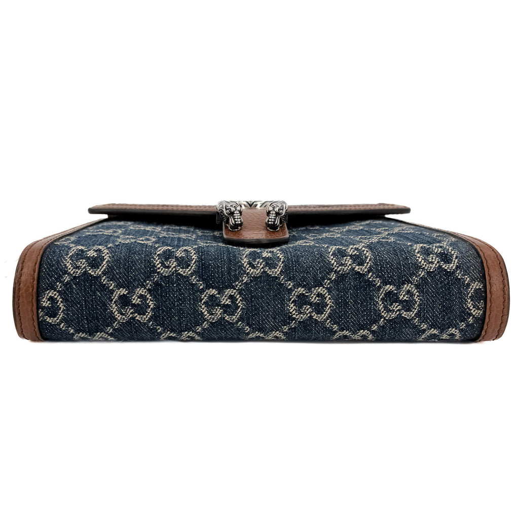 Second hand Gucci Dionysus Mini Denim 2 - Ways Wallet on Chain Handbag GG Supreme - Tabita Bags