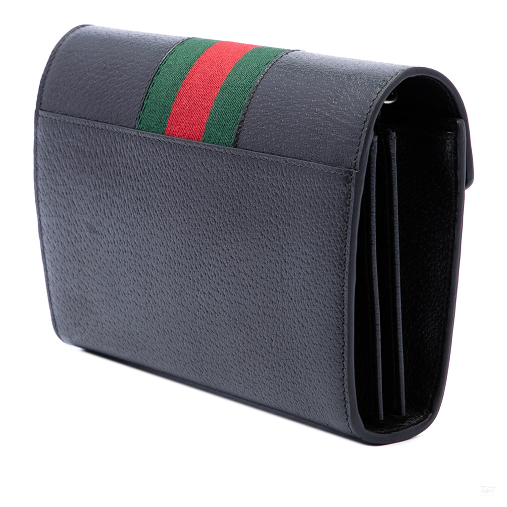 Second hand Gucci Dionysus Mini Leather Wallet on Chain Handbag Black - Tabita Bags