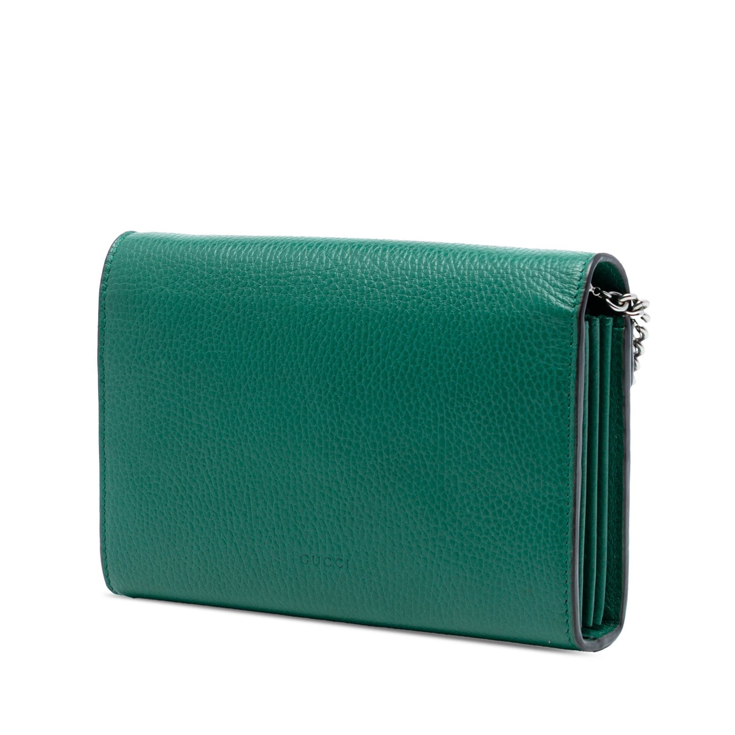 Second hand Gucci Dionysus Mini Leather Wallet on Chain Handbag Green - Tabita Bags