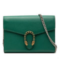 Second hand Gucci Dionysus Mini Leather Wallet on Chain Handbag Green - Tabita Bags