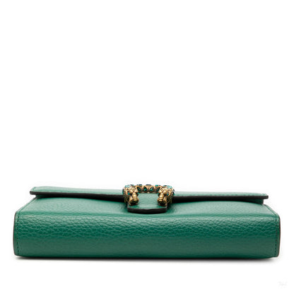 Second hand Gucci Dionysus Mini Leather Wallet on Chain Handbag Green - Tabita Bags