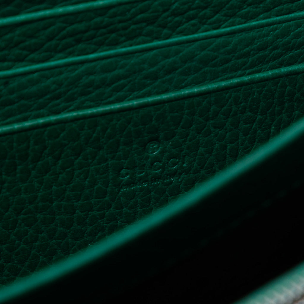 Second hand Gucci Dionysus Mini Leather Wallet on Chain Handbag Green - Tabita Bags