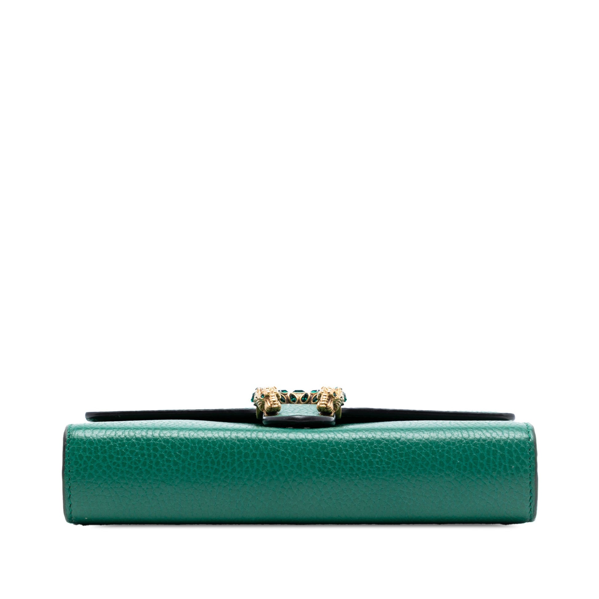 Second hand Gucci Dionysus Mini Leather Wallet on Chain Handbag Green - Tabita Bags