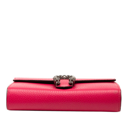 Second hand Gucci Dionysus Mini Leather Wallet on Chain Handbag Pink - Tabita Bags