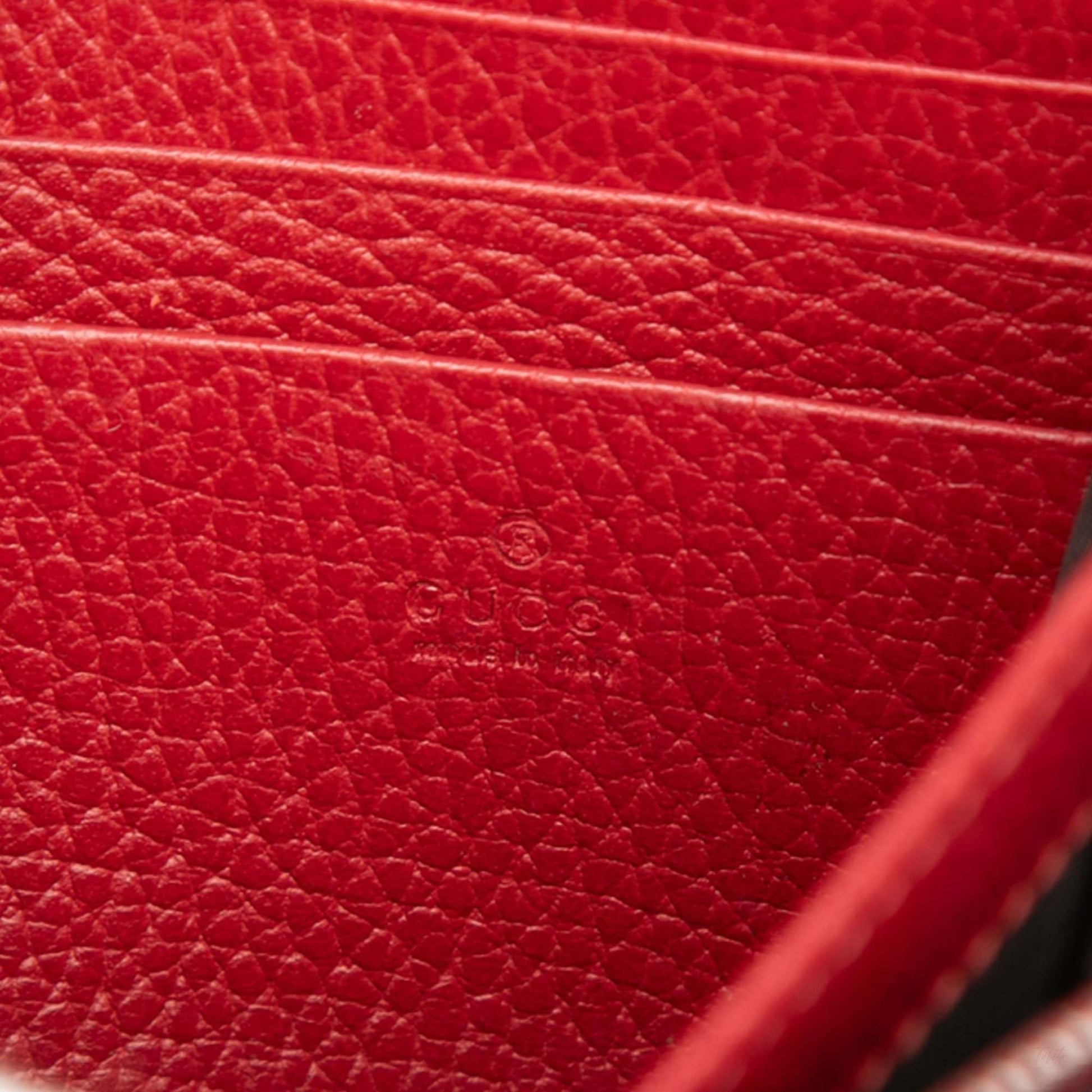 Second hand Gucci Dionysus Mini Leather Wallet on Chain Handbag Red - Tabita Bags