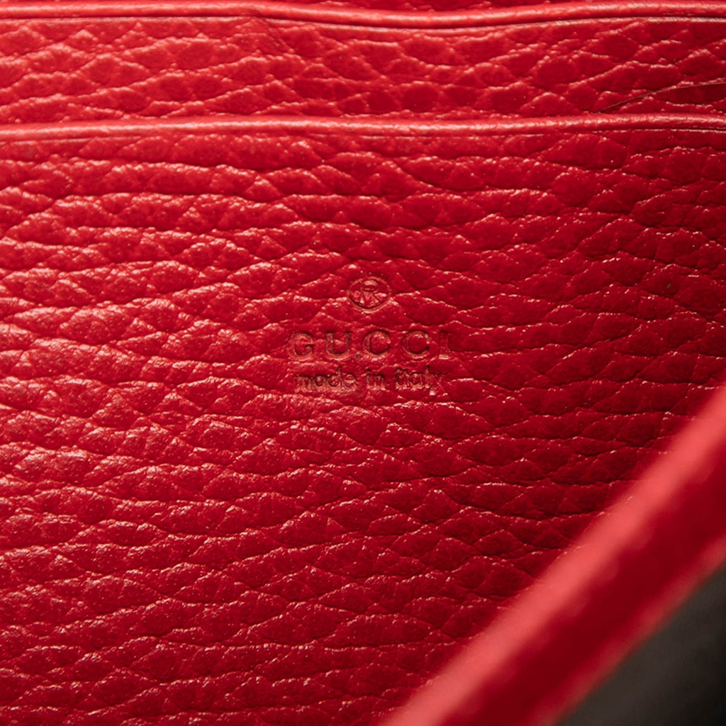 Second hand Gucci Dionysus Mini Leather Wallet on Chain Handbag Red - Tabita Bags
