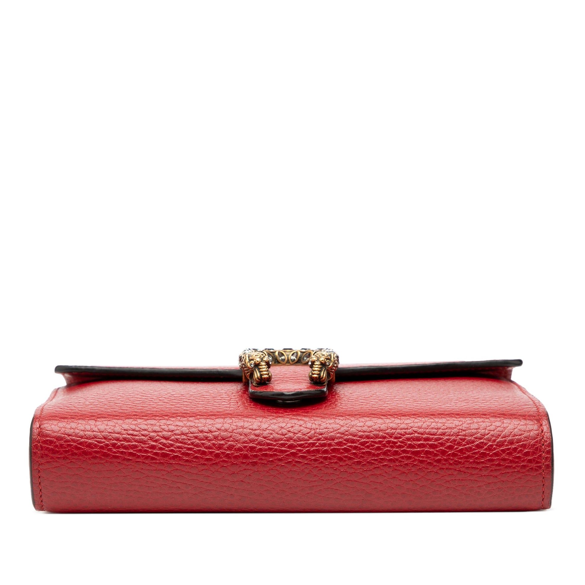 Second hand Gucci Dionysus Mini Leather Wallet on Chain Handbag Red - Tabita Bags