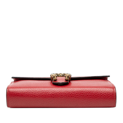 Second hand Gucci Dionysus Mini Leather Wallet on Chain Handbag Red - Tabita Bags