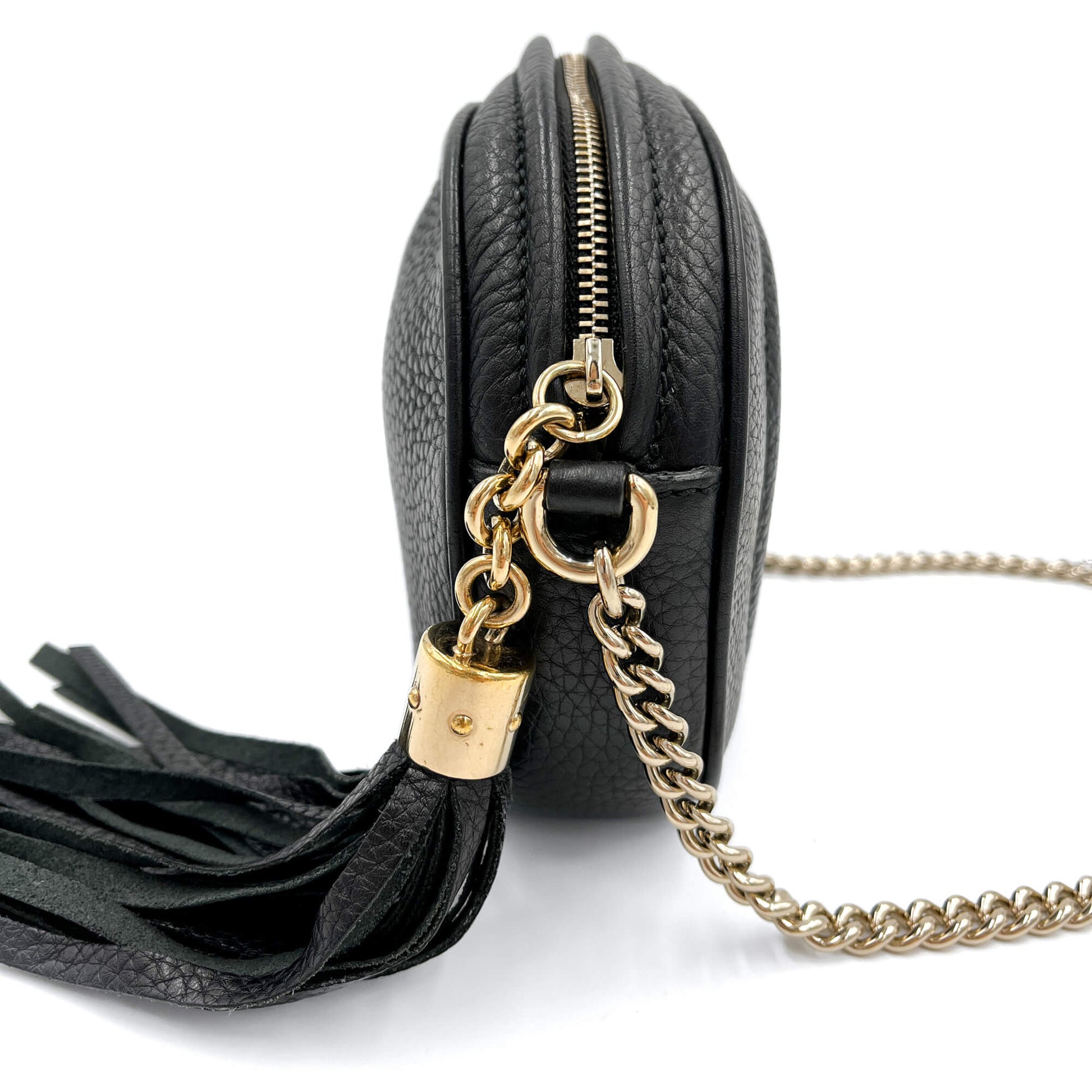 Gucci Disco Soho Borsa a tracolla in pelle nera per fotocamera