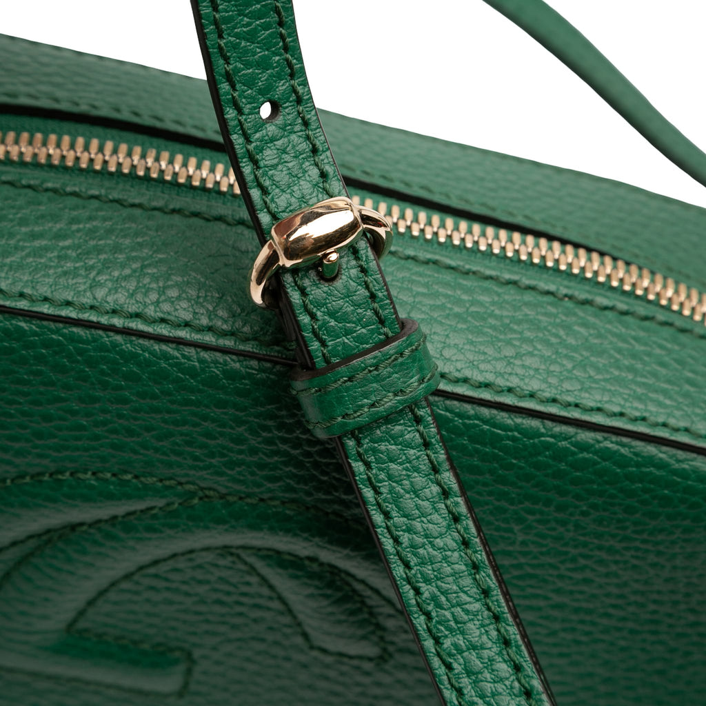 Second hand Gucci Disco Soho Leather Rectangular Camera Crossbody Green - Tabita Bags
