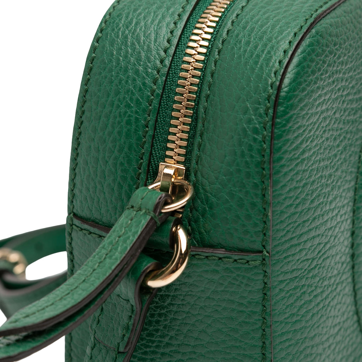 Second hand Gucci Disco Soho Leather Rectangular Camera Crossbody Green - Tabita Bags