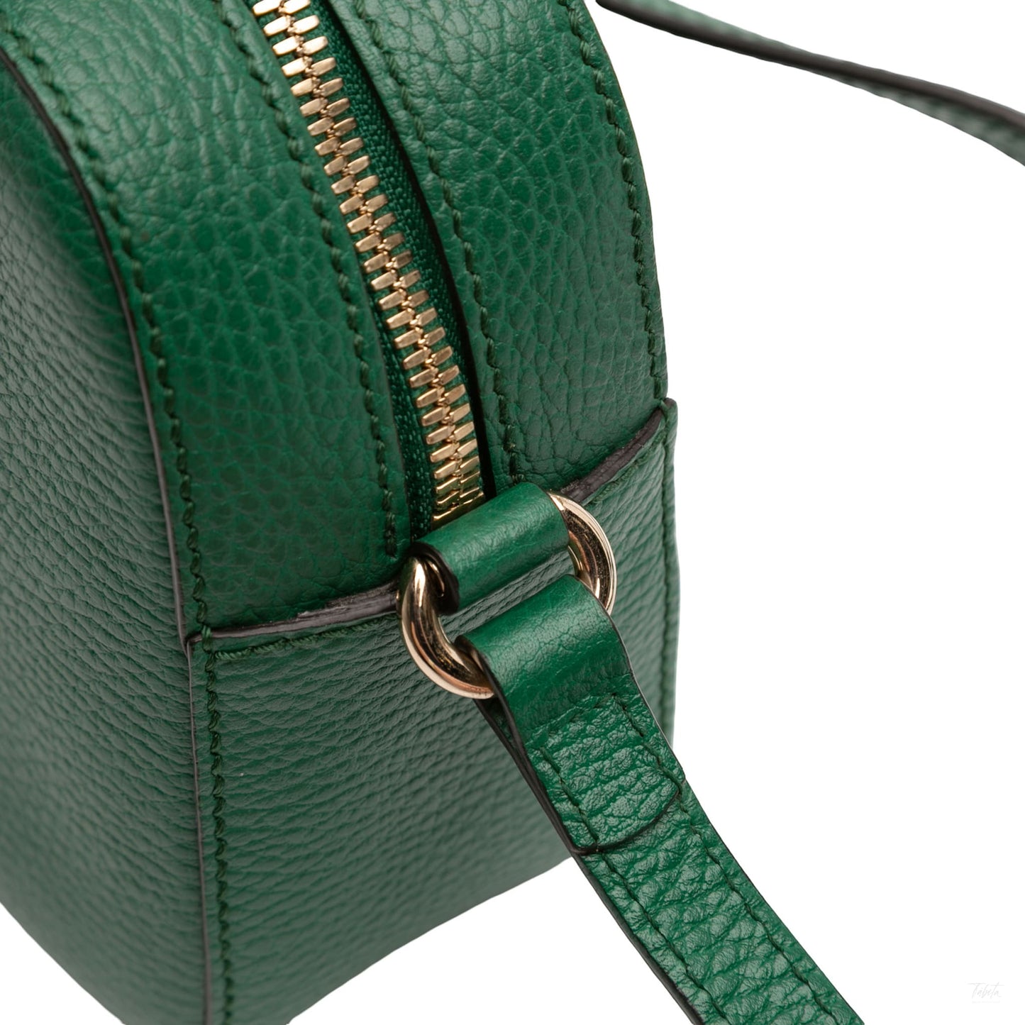 Second hand Gucci Disco Soho Leather Rectangular Camera Crossbody Green - Tabita Bags