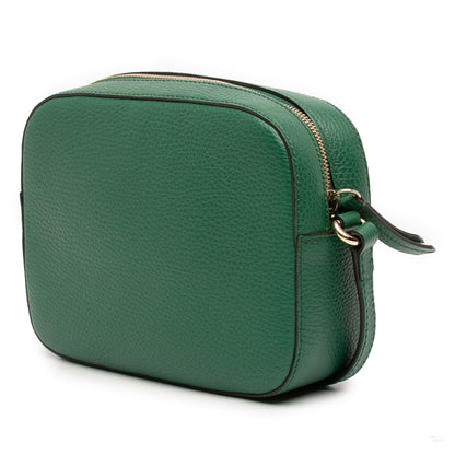 Second hand Gucci Disco Soho Leather Rectangular Camera Crossbody Green - Tabita Bags