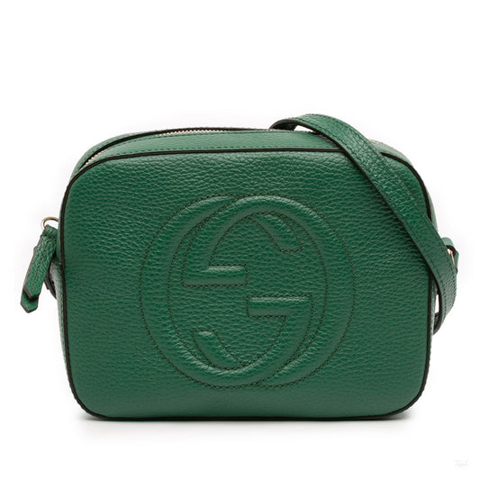 Second hand Gucci Disco Soho Leather Rectangular Camera Crossbody Green - Tabita Bags