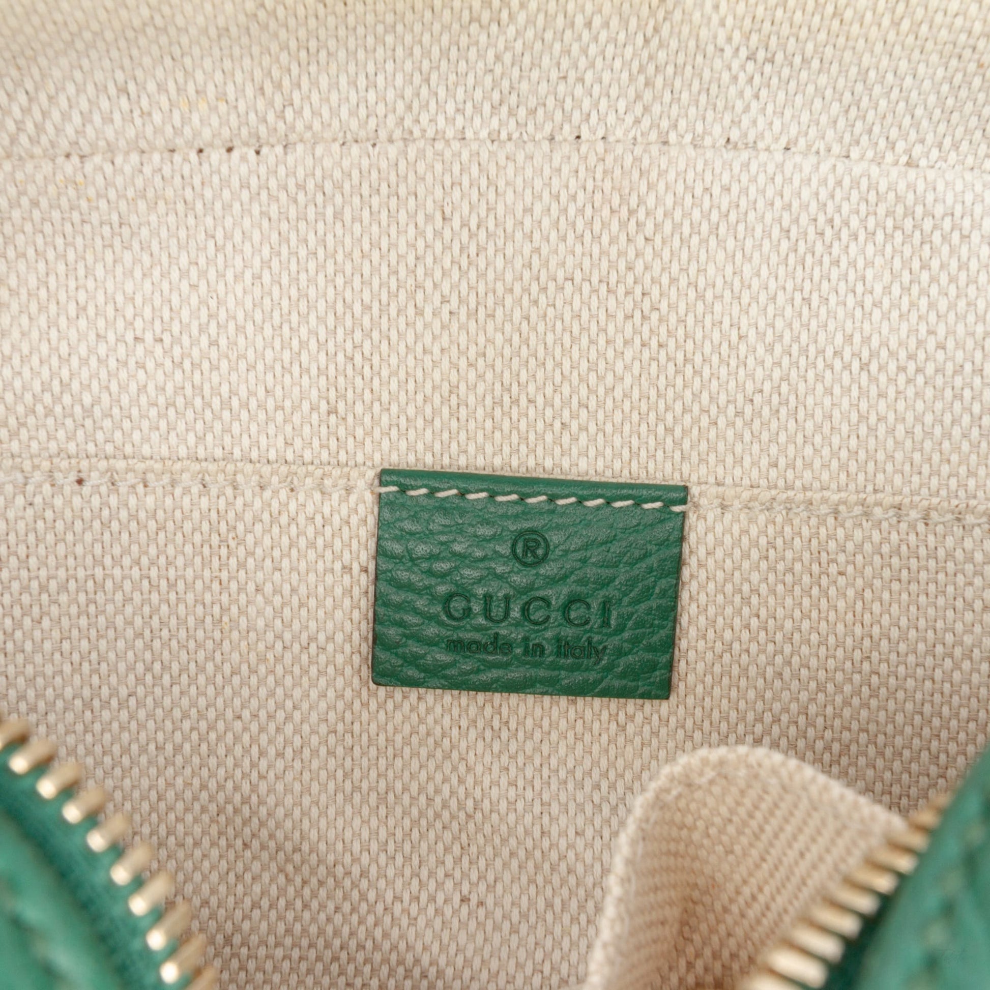 Second hand Gucci Disco Soho Leather Rectangular Camera Crossbody Green - Tabita Bags