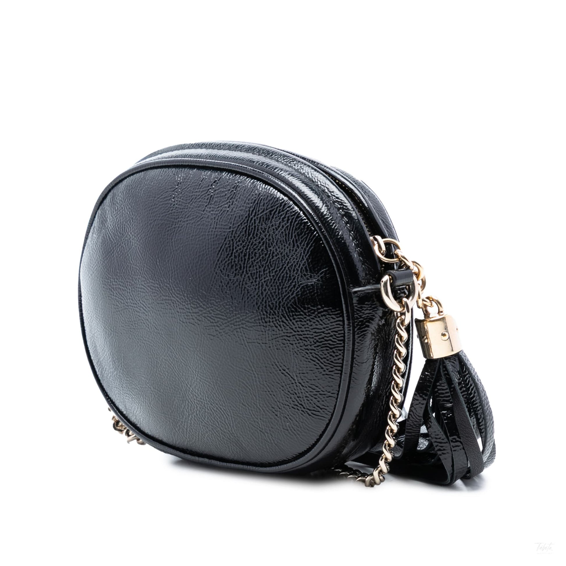 Second hand Gucci Disco Soho Patent Leather Camera Crossbody Black - Tabita Bags