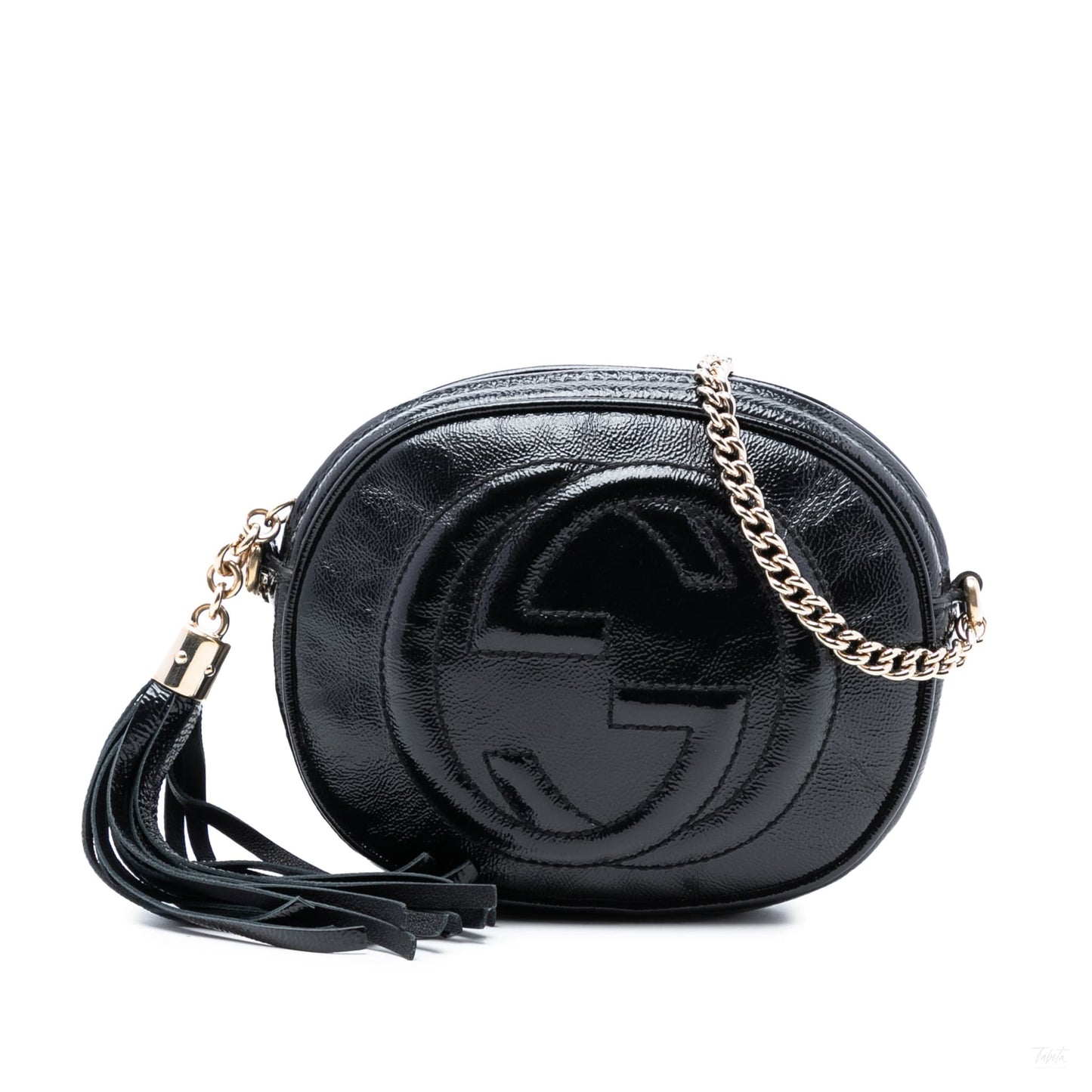 Second hand Gucci Disco Soho Patent Leather Camera Crossbody Black - Tabita Bags