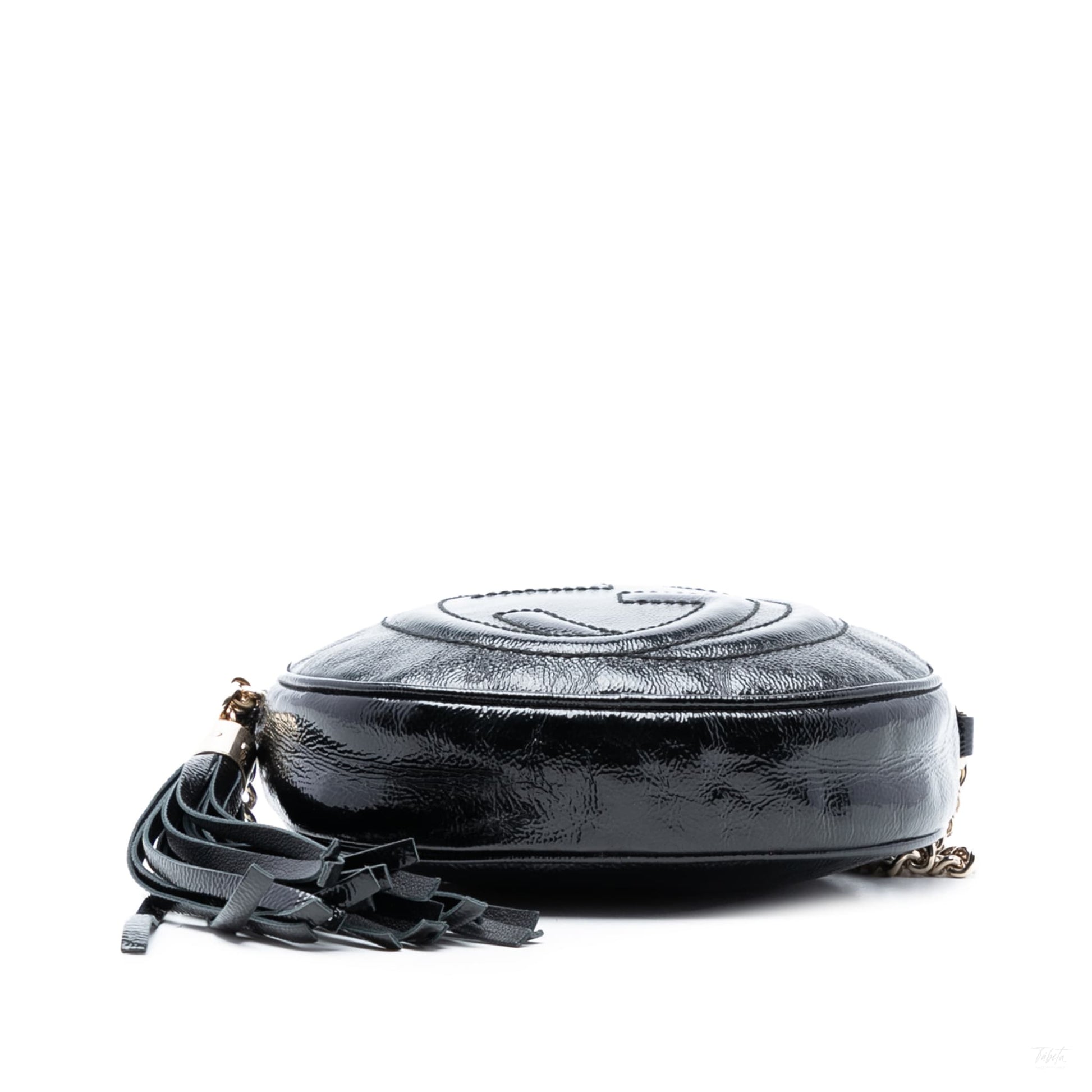 Second hand Gucci Disco Soho Patent Leather Camera Crossbody Black - Tabita Bags