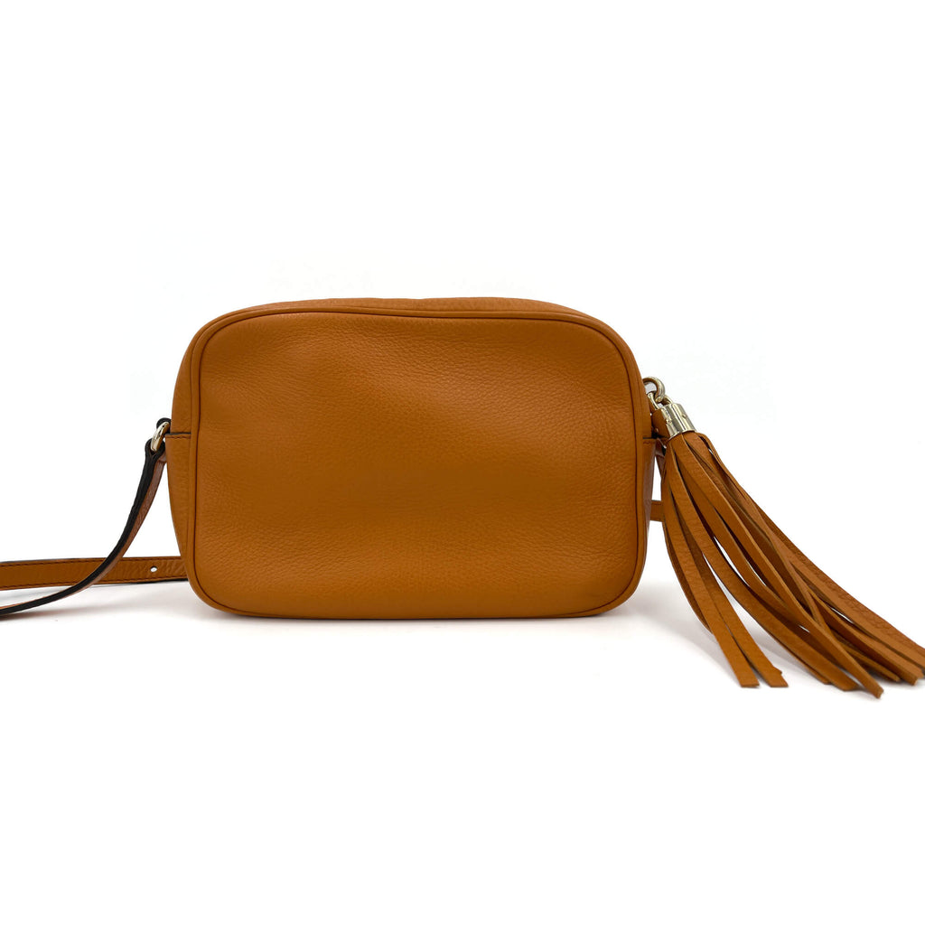 Second hand Gucci Disco Soho Rectangular Leather Camera Crossbody Orange - Tabita Bags