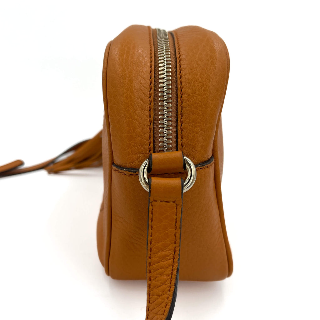 Second hand Gucci Disco Soho Rectangular Leather Camera Crossbody Orange - Tabita Bags