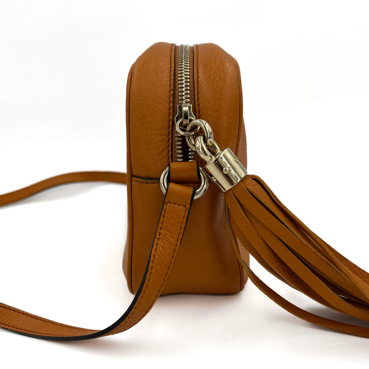 Second hand Gucci Disco Soho Rectangular Leather Camera Crossbody Orange - Tabita Bags