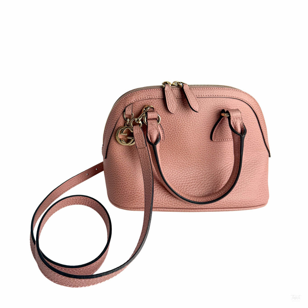 Second hand Gucci Dome Calf leather Leather Trunk Crossbody Pink - Tabita Bags