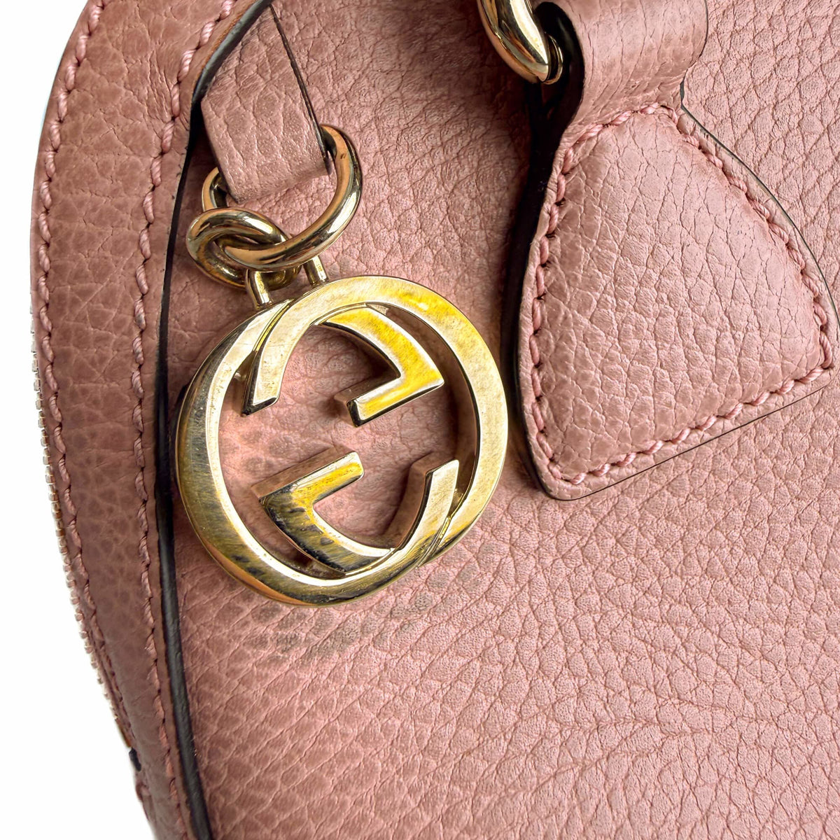 Second hand Gucci Dome Calf leather Leather Trunk Crossbody Pink - Tabita Bags