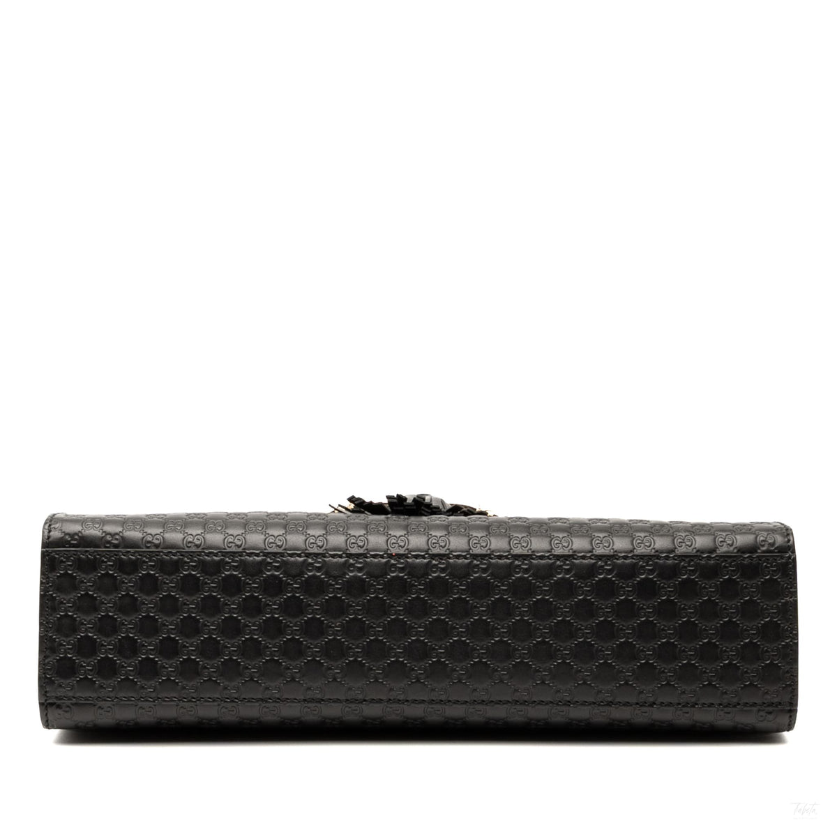 Second hand Gucci Emily Medium Leather Shoulder Bag Black - Tabita Bags
