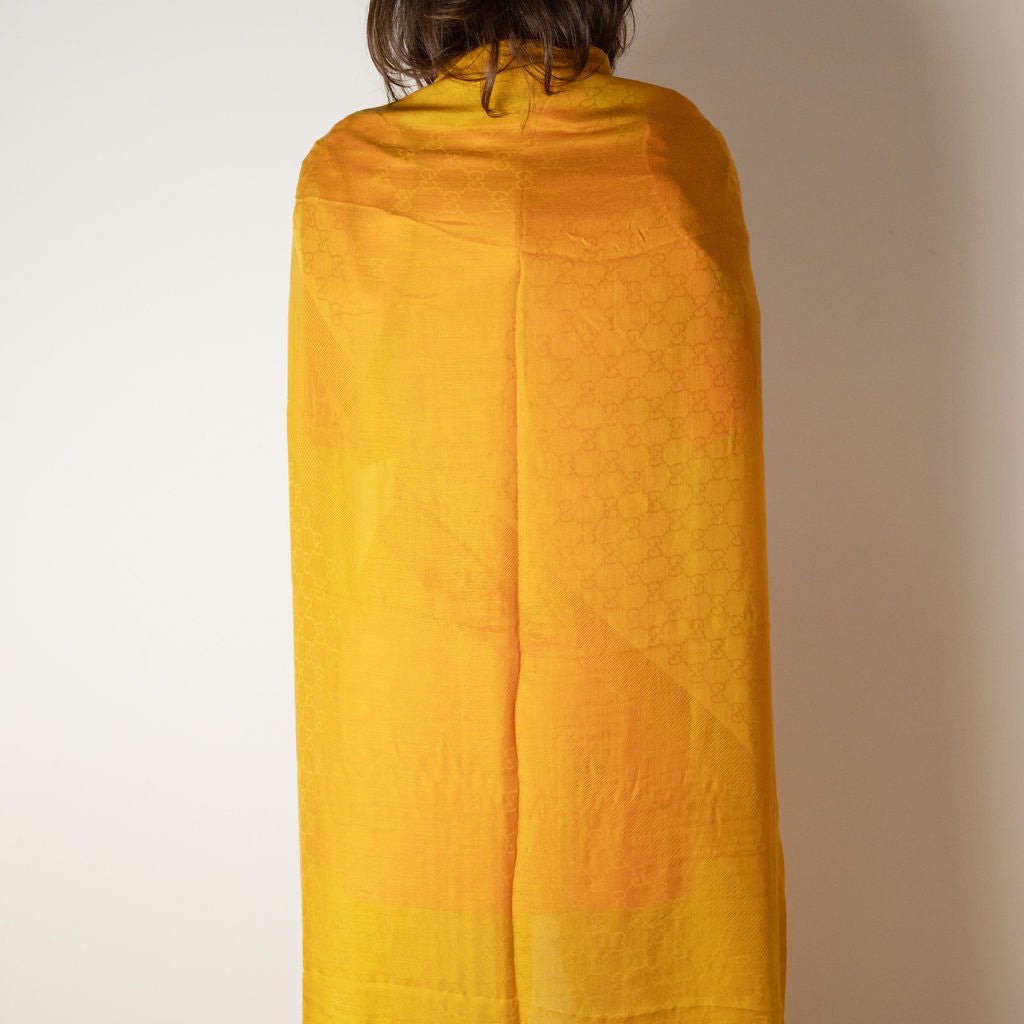 Second hand Gucci Foulard Modal & Silk GG Yellow - Tabita Bags