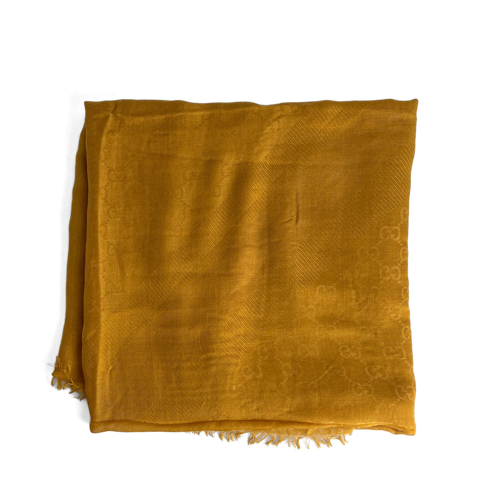 Second hand Gucci Foulard Modal & Silk GG Yellow - Tabita Bags