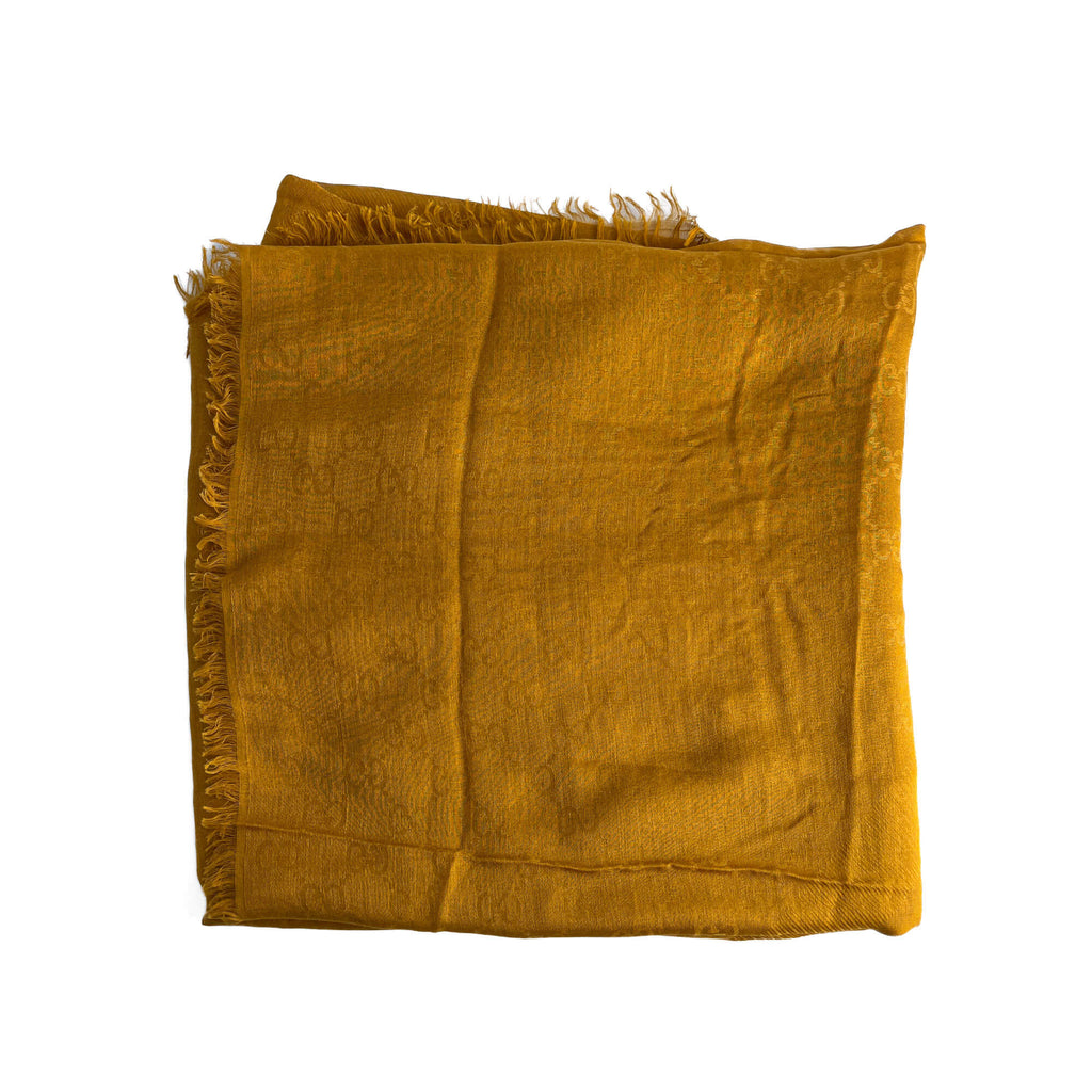 Second hand Gucci Foulard Modal & Silk GG Yellow - Tabita Bags