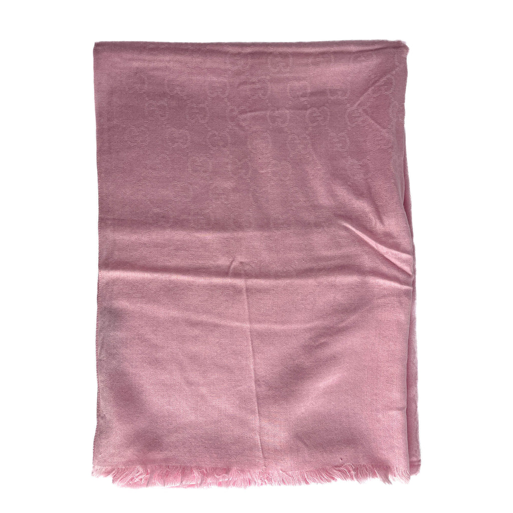 Second hand Gucci Foulard Wool & Silk GG Pink - Tabita Bags