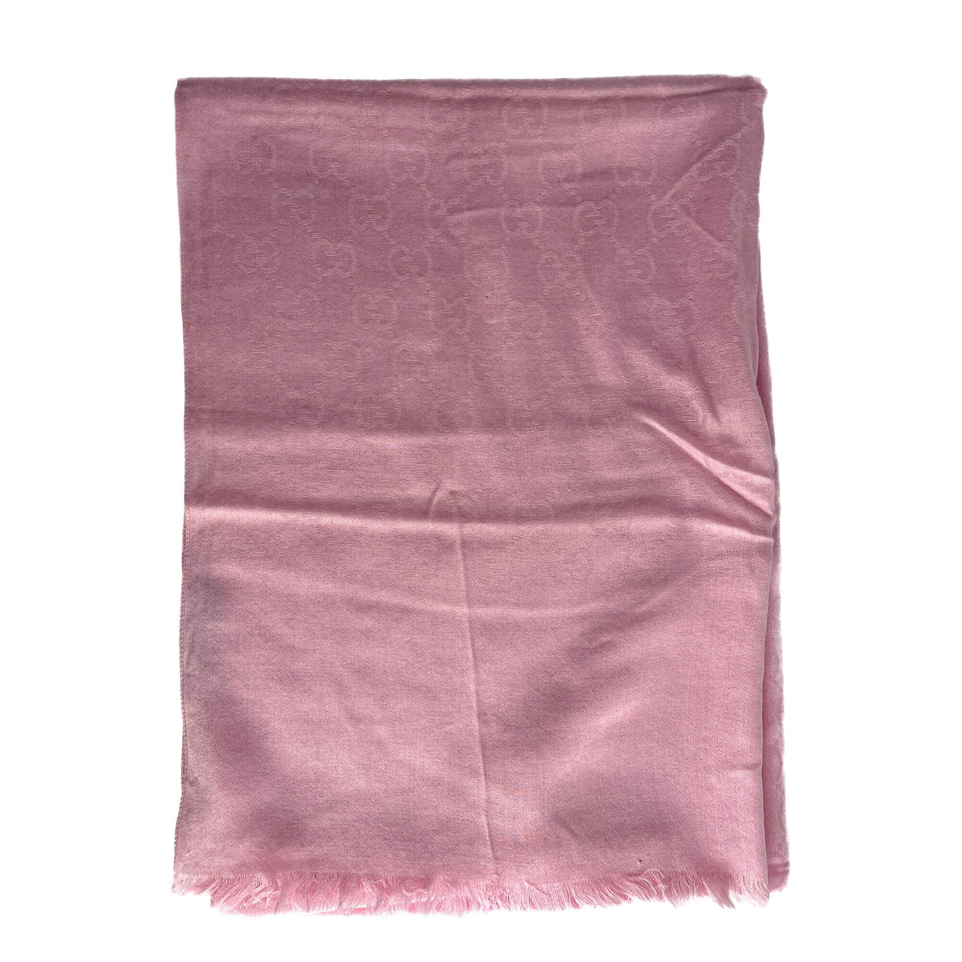 Second hand Gucci Foulard Wool & Silk GG Pink - Tabita Bags