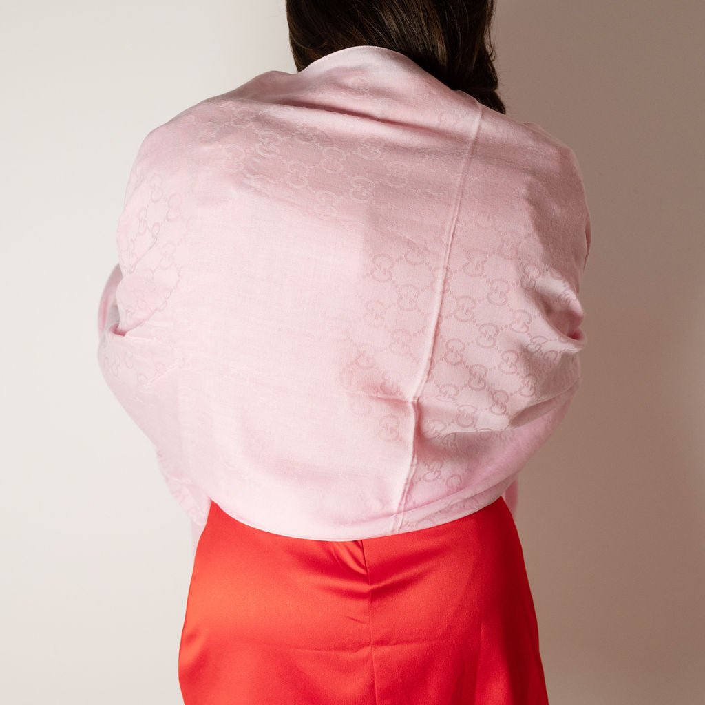Second hand Gucci Foulard Wool & Silk GG Pink - Tabita Bags