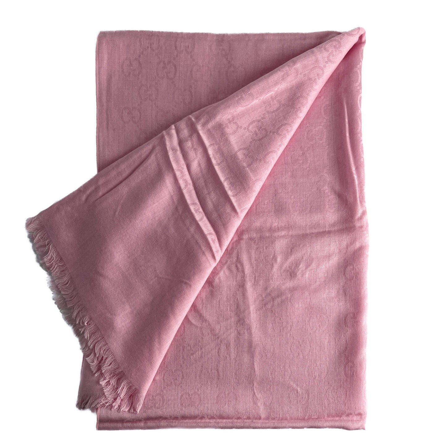 Second hand Gucci Foulard Wool & Silk GG Pink - Tabita Bags