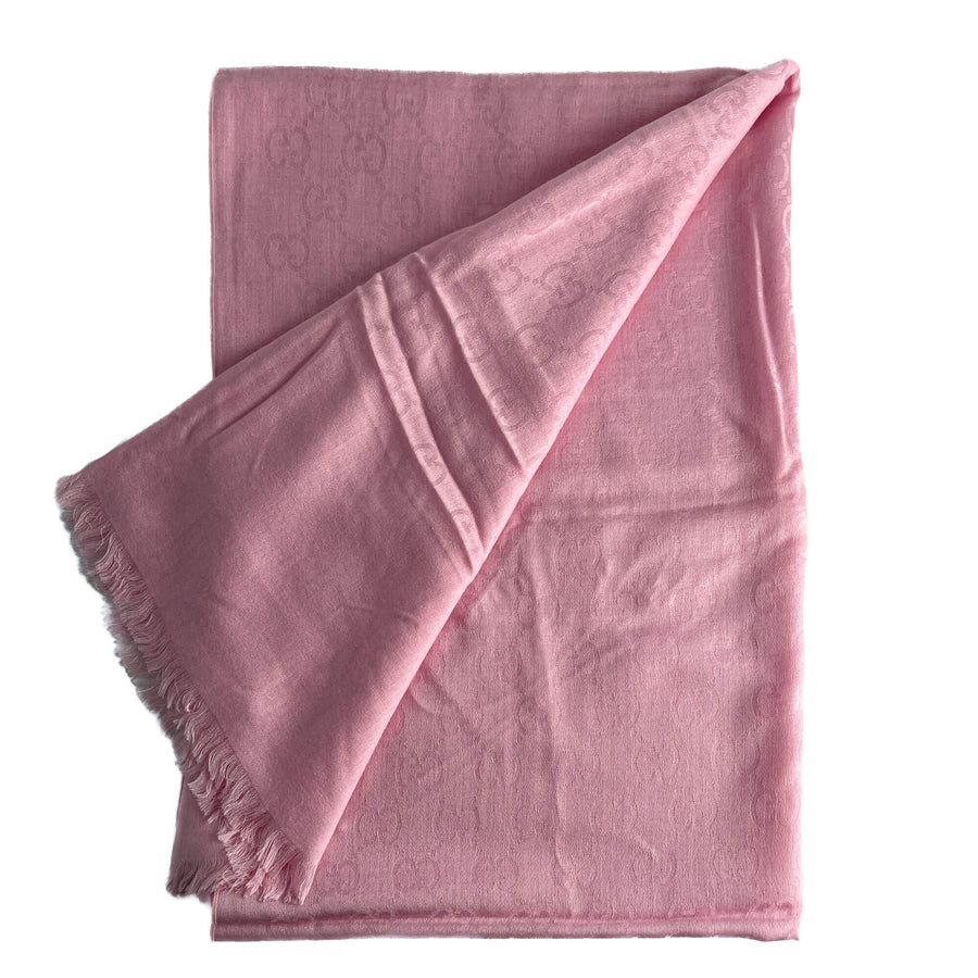 Second hand Gucci Foulard Wool & Silk GG Pink - Tabita Bags
