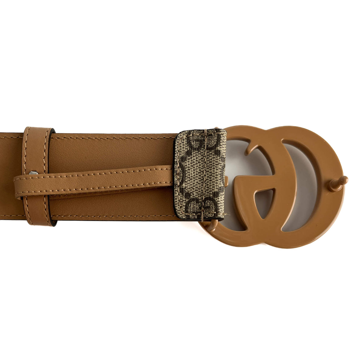 Second hand Gucci GG Buckle Canvas GG Wide Belt 75/30 GG Supreme - Tabita Bags