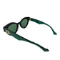 Second hand Gucci GG Marmont Acetate CAT Sunglasses Green - Tabita Bags