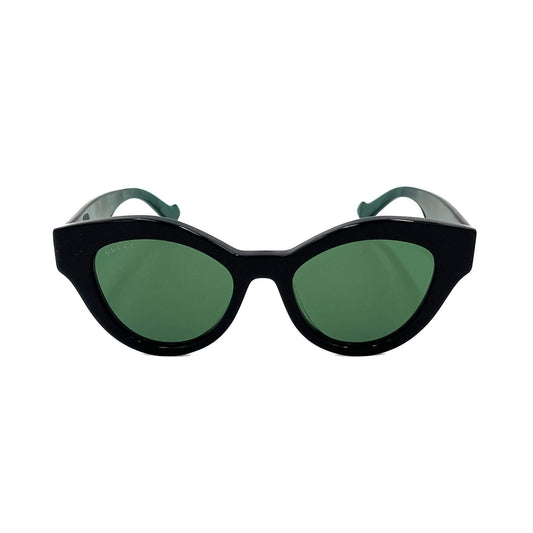 Second hand Gucci GG Marmont Acetate CAT Sunglasses Green - Tabita Bags