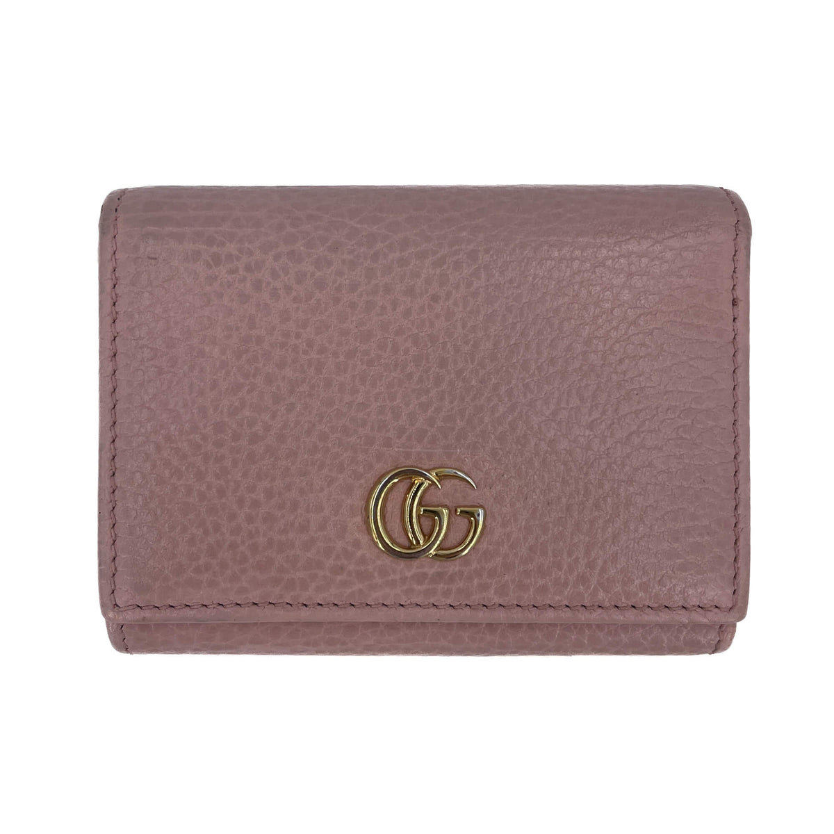 Second hand Gucci GG Marmont Leather Envelope Wallet Pink - Tabita Bags
