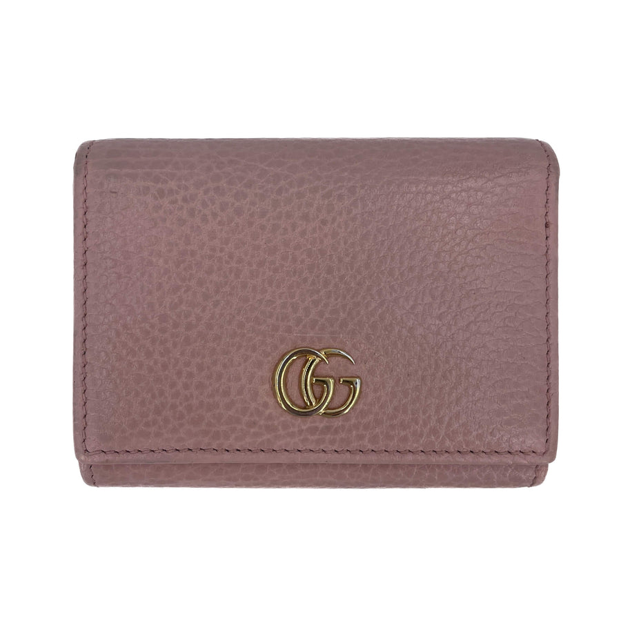 Second hand Gucci GG Marmont Leather Envelope Wallet Pink - Tabita Bags