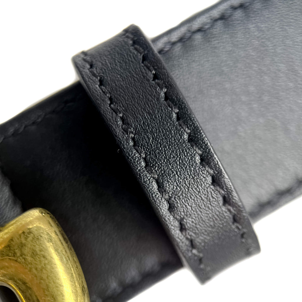 Second hand Gucci GG Marmont Leather Medium Belt 90/36 Black - Tabita Bags