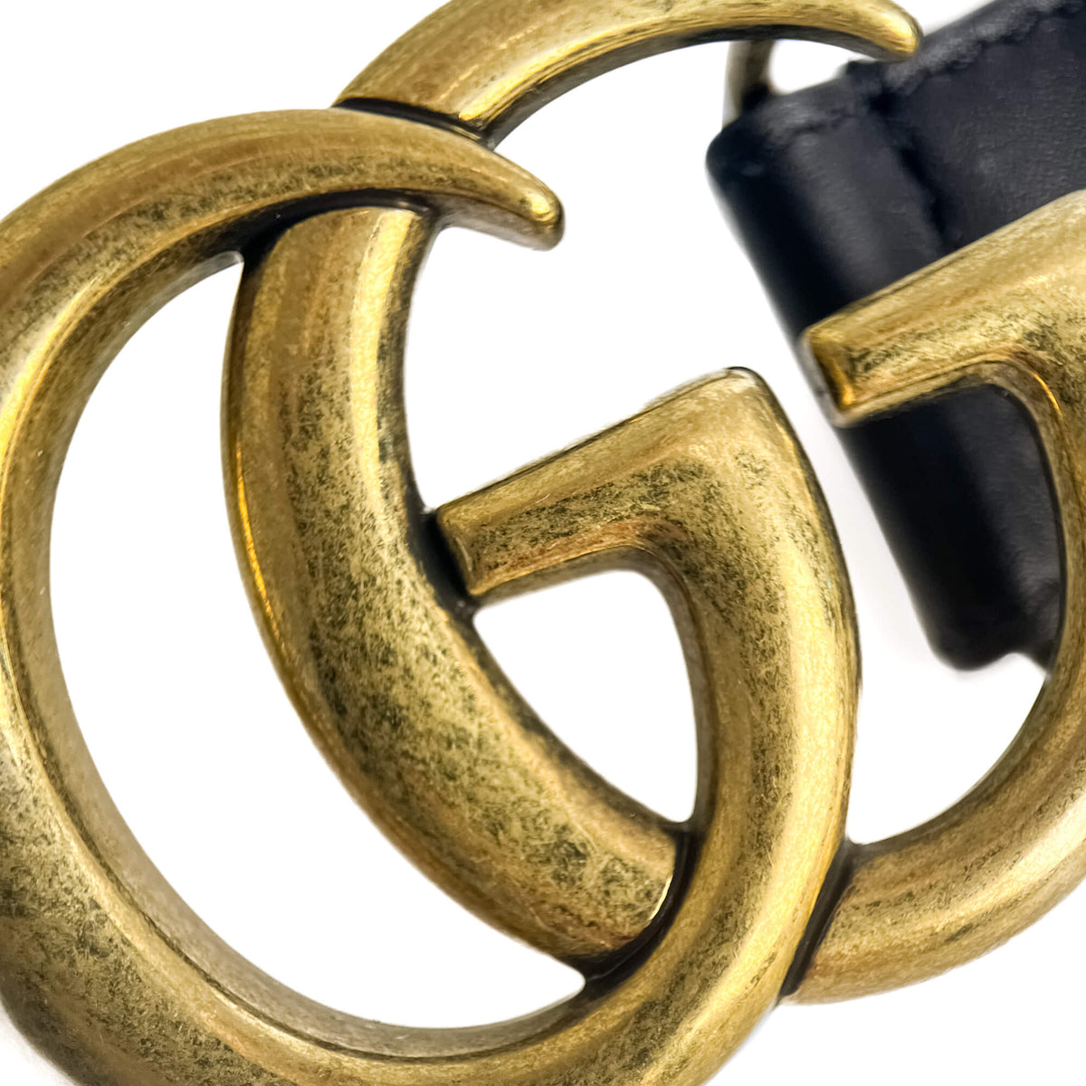 Second hand Gucci GG Marmont Leather Medium Belt 90/36 Black - Tabita Bags