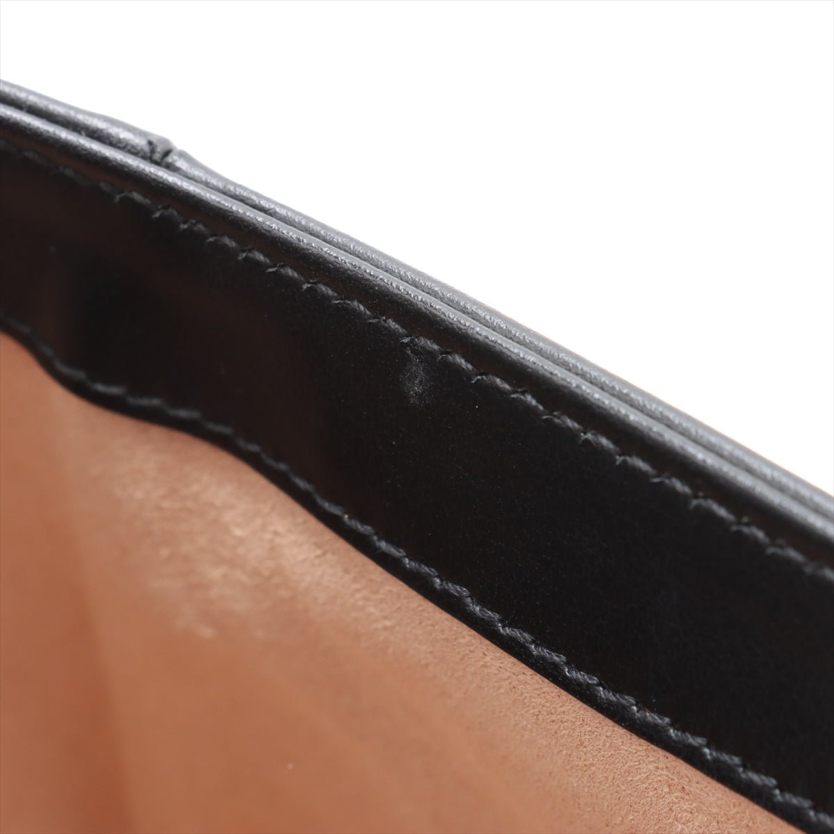 Second hand Gucci GG Marmont Small Chevron Leather Flap Bag Black - Tabita Bags