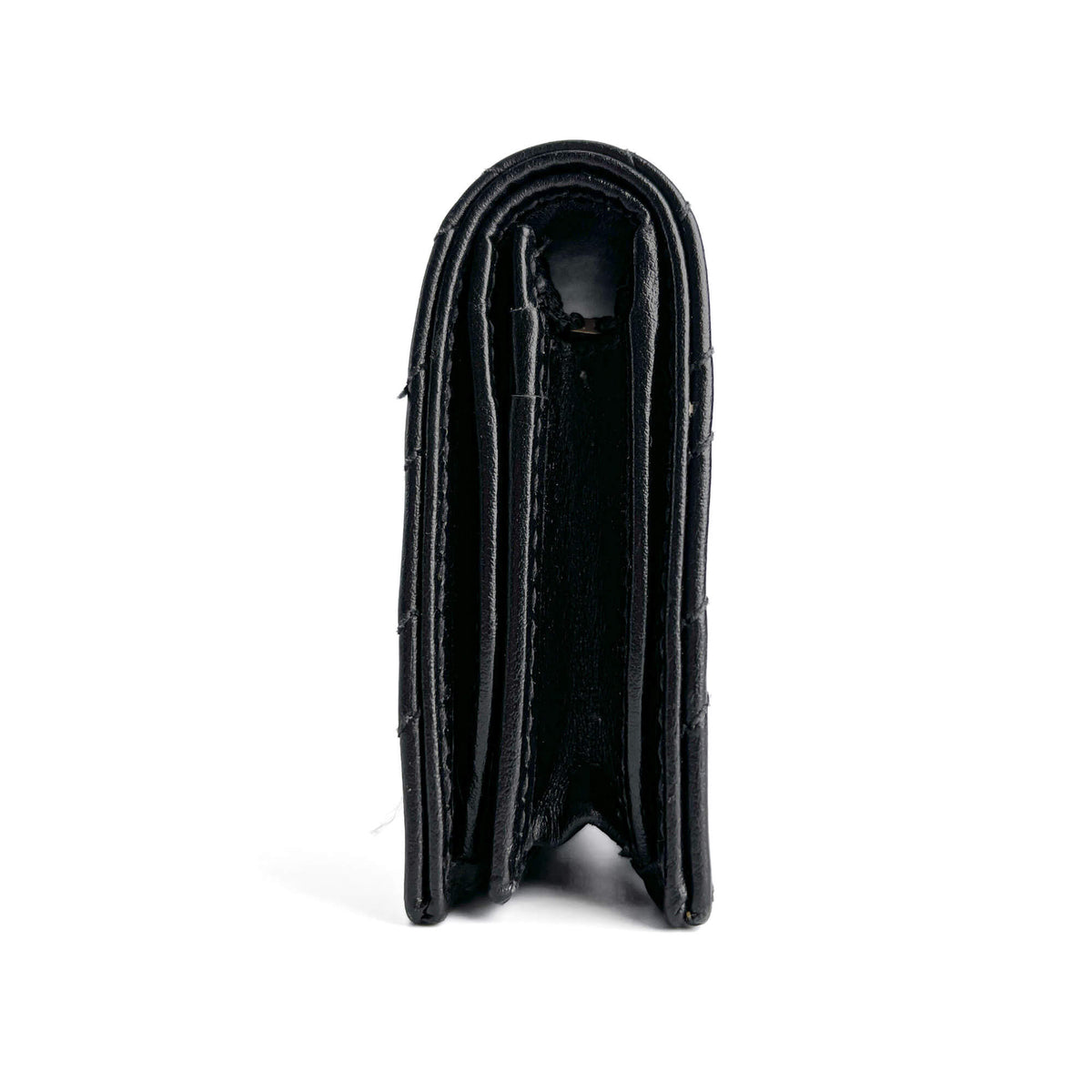 Second hand Gucci GG Marmont Small Leather Matelassé Cards Holder Black - Tabita Bags